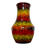 Multicolored ceramic vase from the 60s
