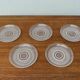 Set of 5 vintage Finnish glass plates from the Kastehelmi series by Oiva Toikka for Iittala.