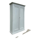 Armoire parisienne ancienne patine blanche
