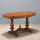 Small antique Umbertino table in walnut, Italy, 19th century.