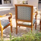 Three Restoration style armchairs