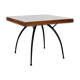 Marble and steel side table