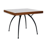 Marble and steel side table