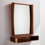 Miroir encadré en palissandre, lot de 2