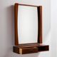 Miroir encadré en palissandre, lot de 2