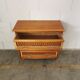 Vintage wood and rattan chest of drawers