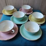 Colorful Trianon Céranord coffee service France