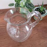 Chiseled/cut crystal pitcher