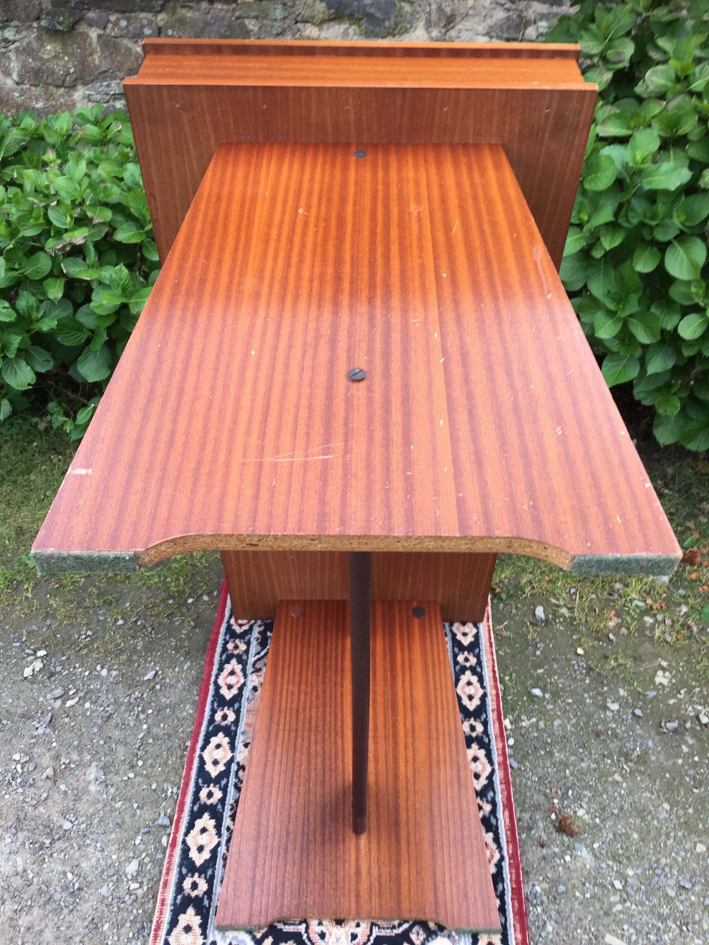 Bureau marine vintage en teck à 2 tiroirs