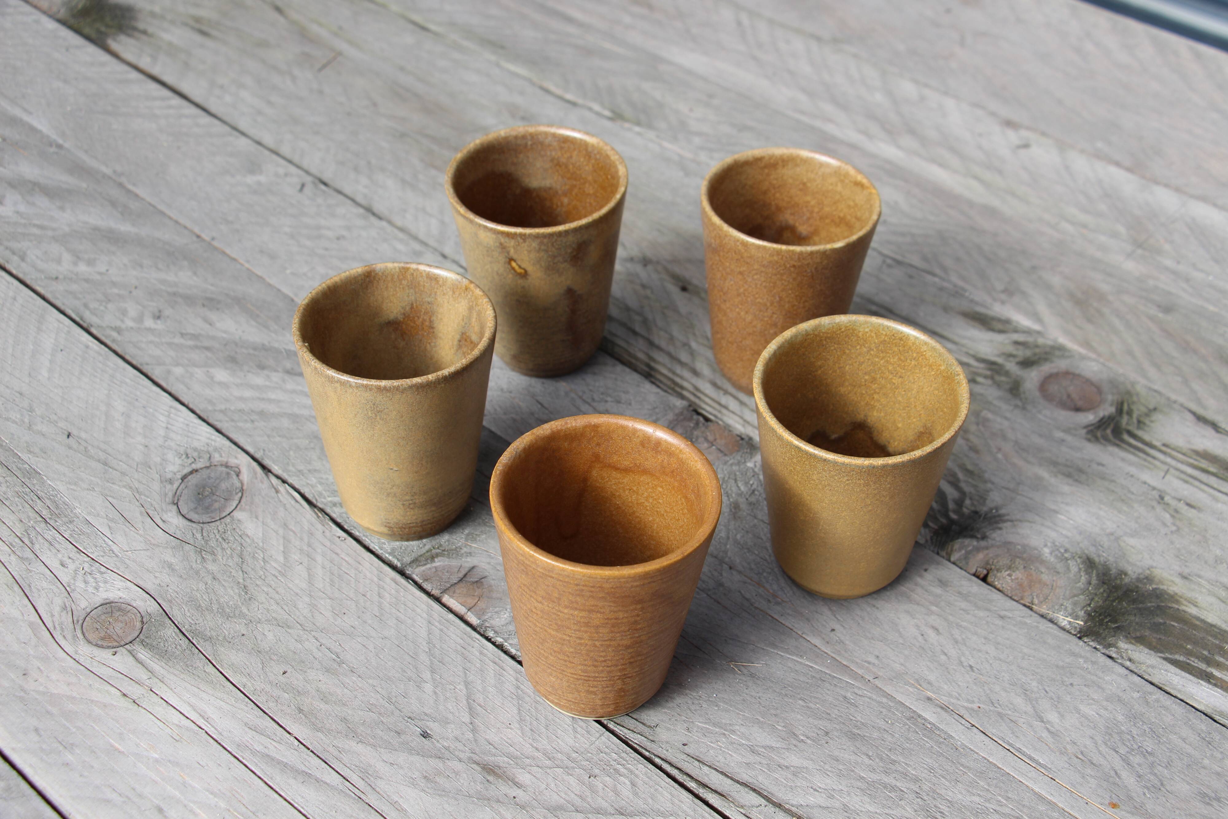Set of ceramic coffee cups