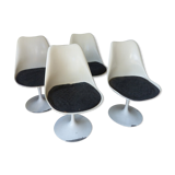 Series of 4 tulip chairs by Eero Saarinen for Knoll
