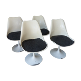 Series of 4 tulip chairs by Eero Saarinen for Knoll