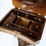 Anitque Side/Sewing Table On Column Made In Mahogany From 1890s