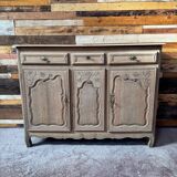 Solid oak buffet - sandblasted - late 18th century