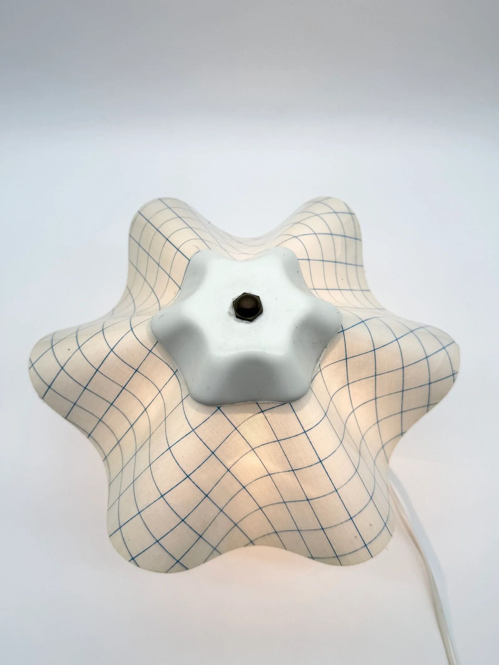 Pair of table lamps with pleated shades – 1980s