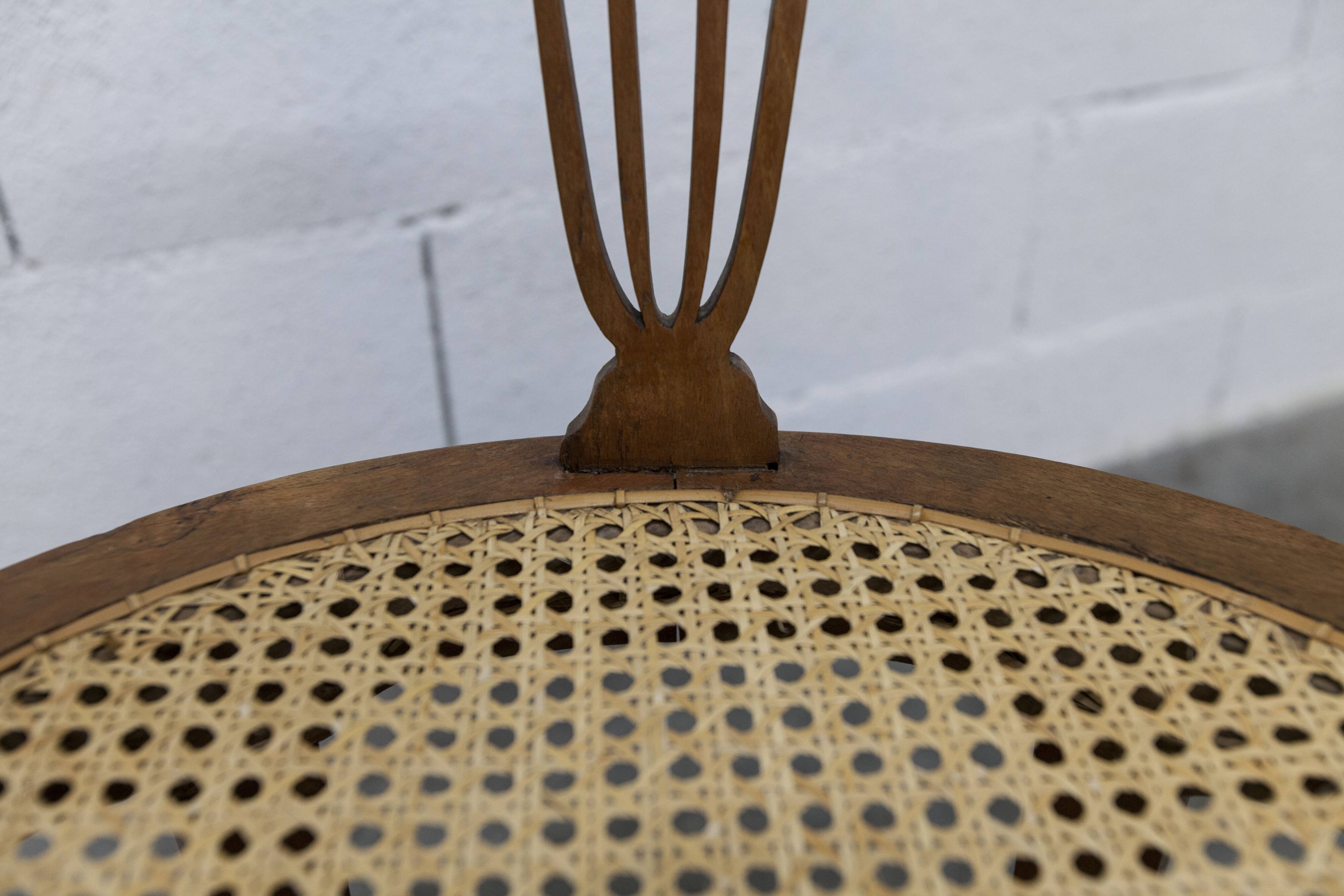 Vintage Louis XVI style chair – Cane seat, lyre-shaped back