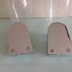 Pair of vintage 1970s-80s glass and chrome wall lights with teardrop shapes
