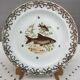 Set 12 plates porcelain gold fine fish fern limousine de Chastagner