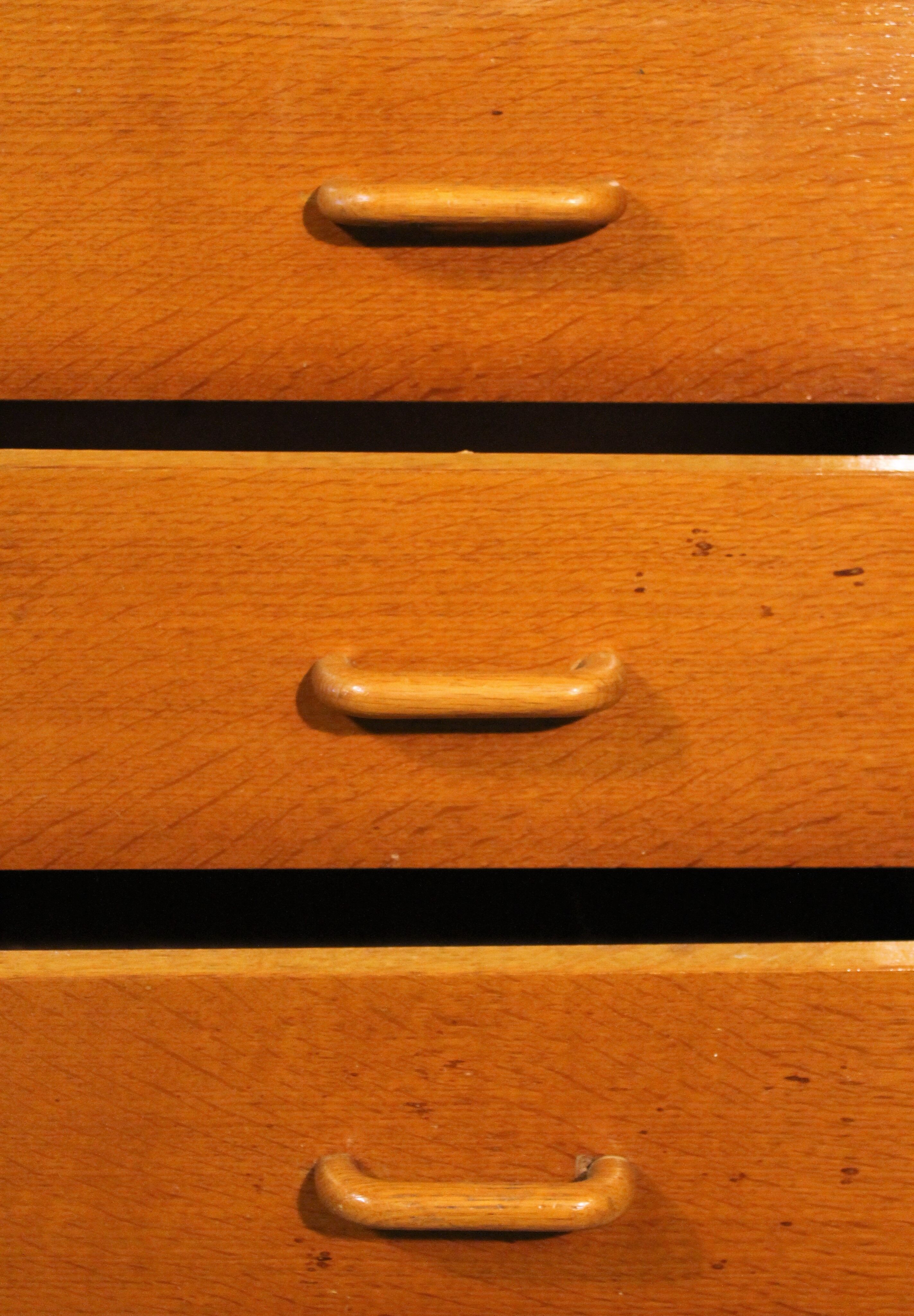 Child wardrobe wood & rattan 1960