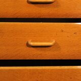 Child wardrobe wood & rattan 1960