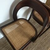 Pair of Baumann canne gondole chairs