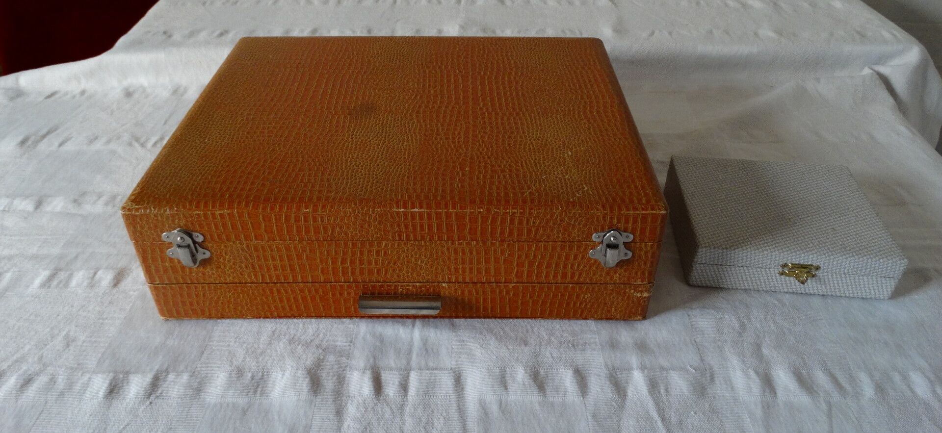 Cutlery set Ercuis model carthage in silver metal 73 pieces - art deco