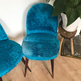 Set of 2 blue moumoute chairs