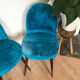 Lot de 2 chaises moumoute bleu