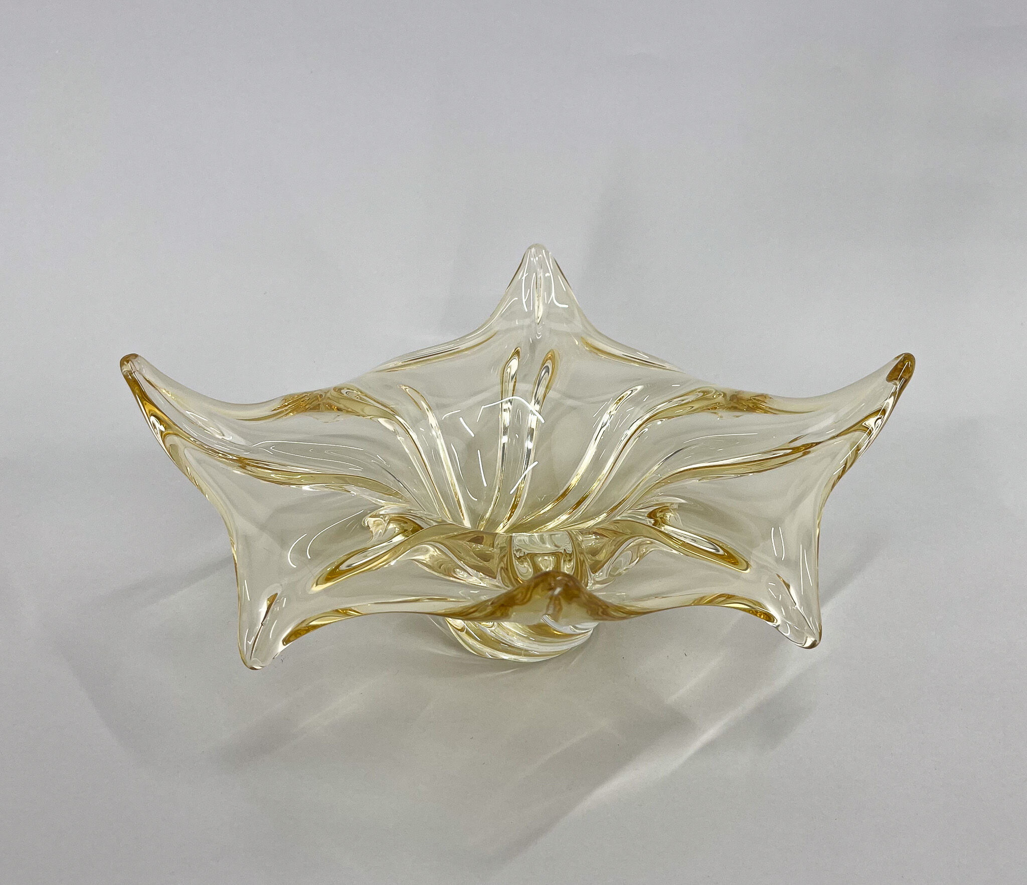 Czech Art Glass Bowl by Josef Hospodka for Chribska Glassworks, 1960s