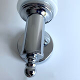 3 vintage chrome and Murano glass wall lamps, 70s