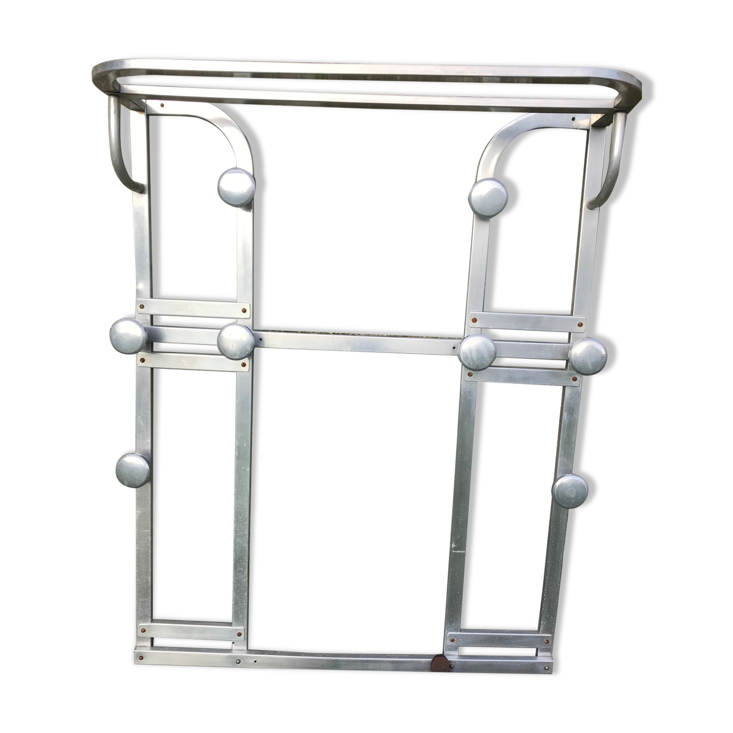 Vintage aluminum coat holder