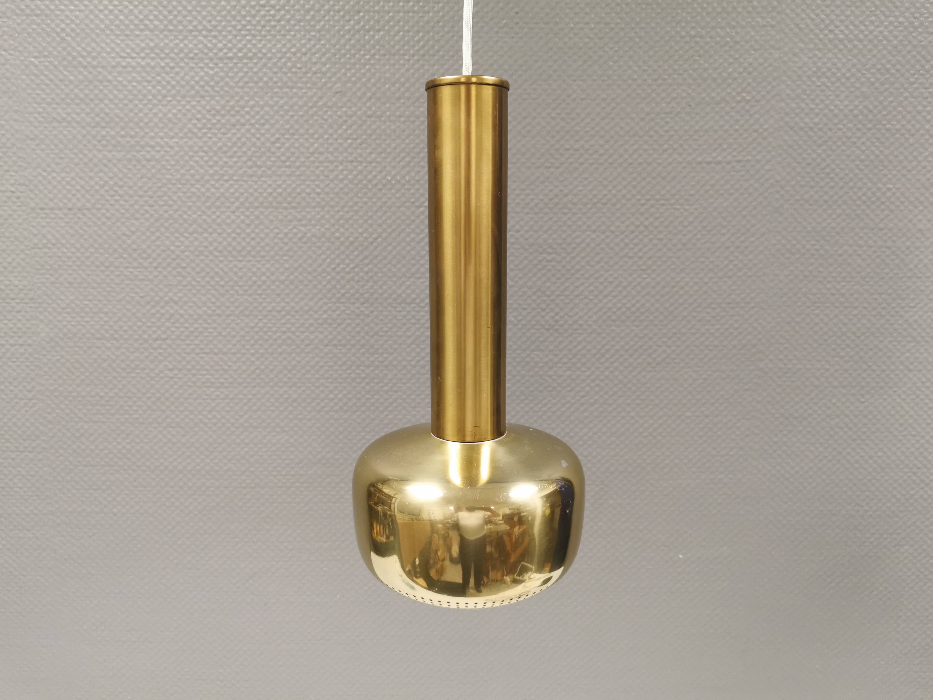 VERY rare original Vilhelm Lauritzen Gold Pendant for Louis Poulsen Denmark.