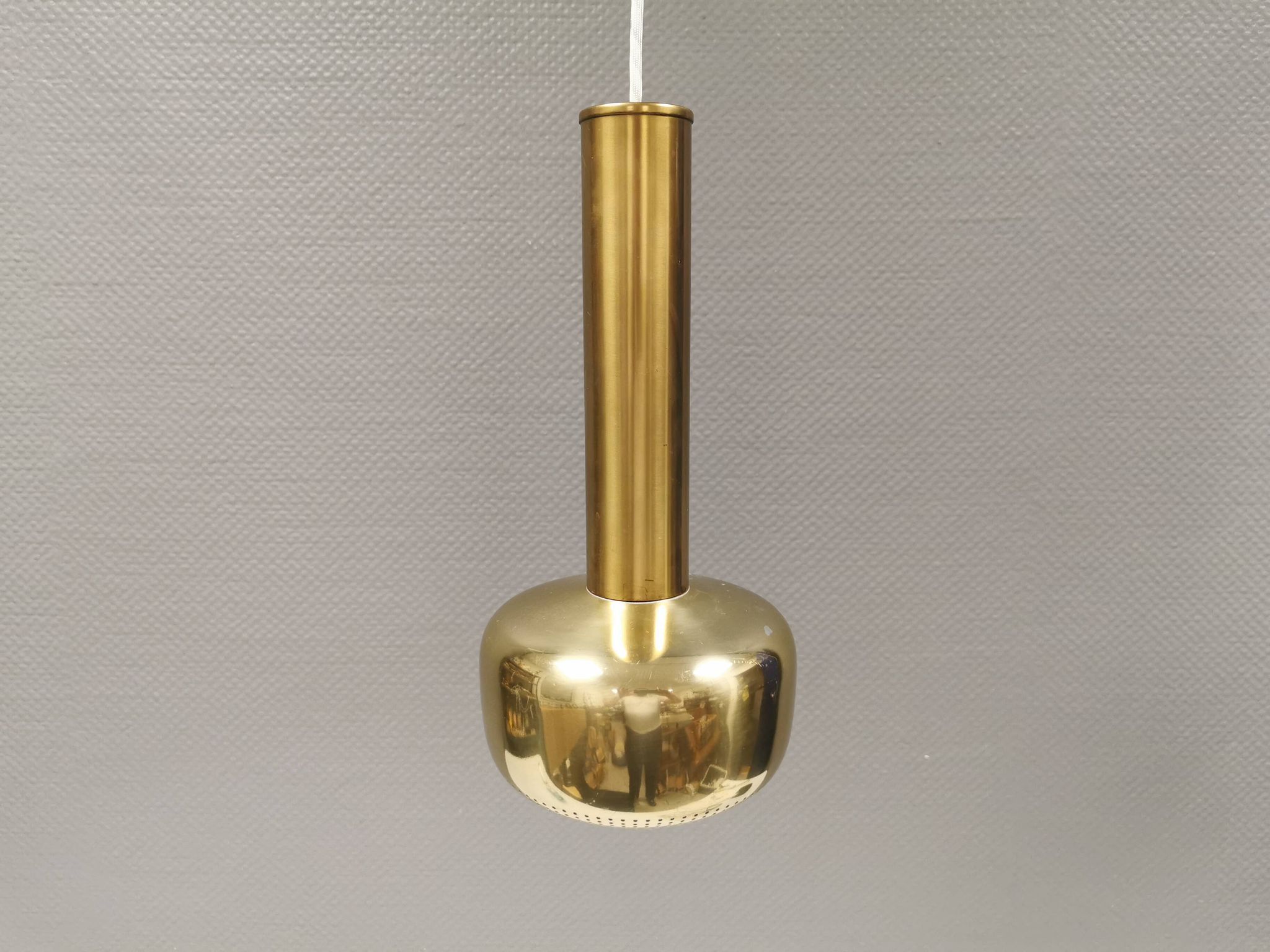 VERY rare original Vilhelm Lauritzen Gold Pendant for Louis Poulsen Denmark.
