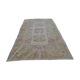 Hand-knotted orange low pile wool oushak rug 6′5″ × 9′5″ (195 x 287 cm)