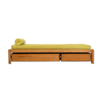 Bed L03 by Pierre Chapo in Massive Elm 1960