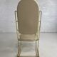 60s rocking chair in brass and ecru faux leather