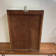 Old medicine cabinet in mint green patinated wood