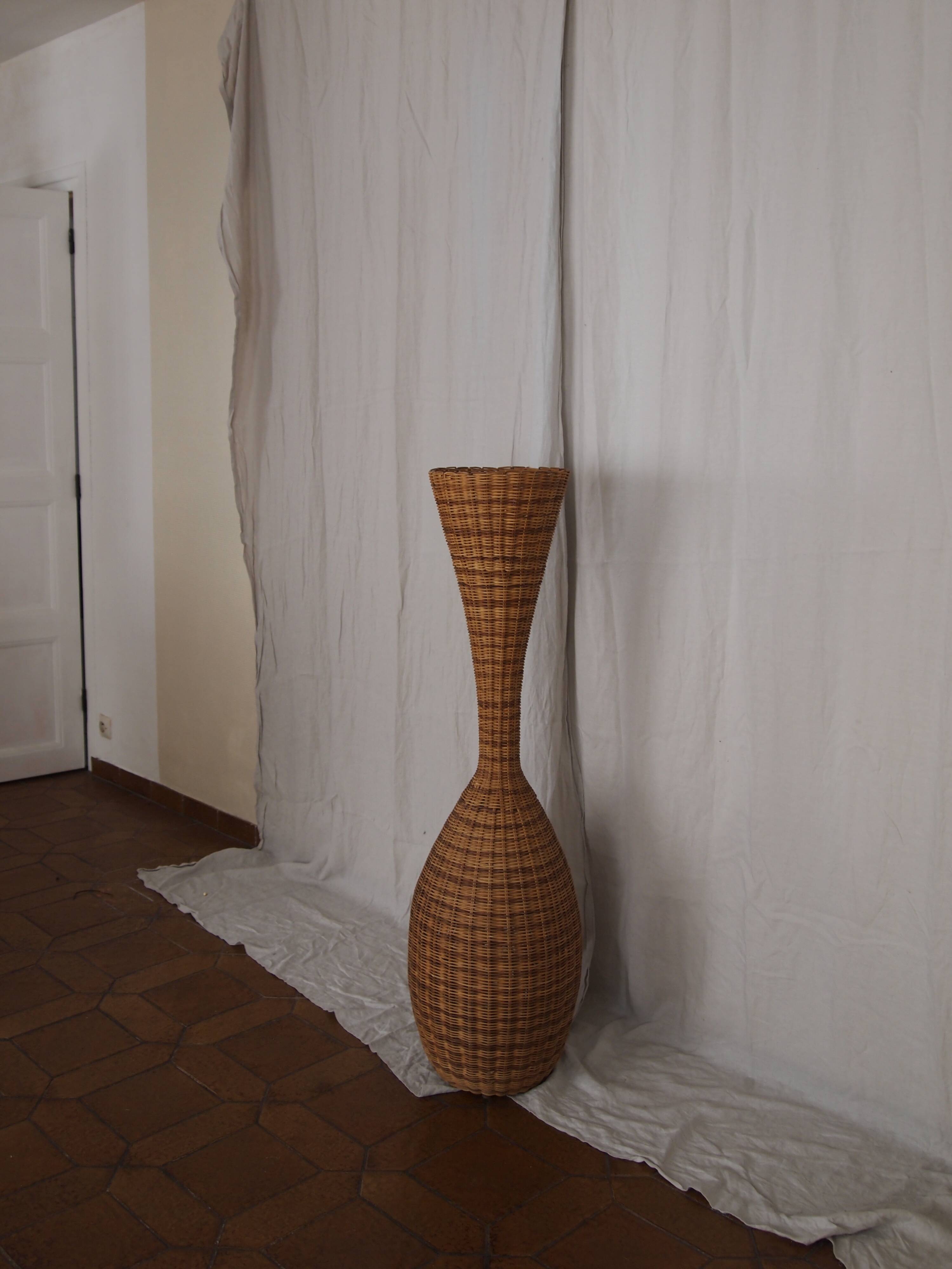 Large wicker vase