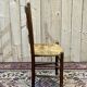 Suite of 8 oak chairs and straw seats - 1950s work