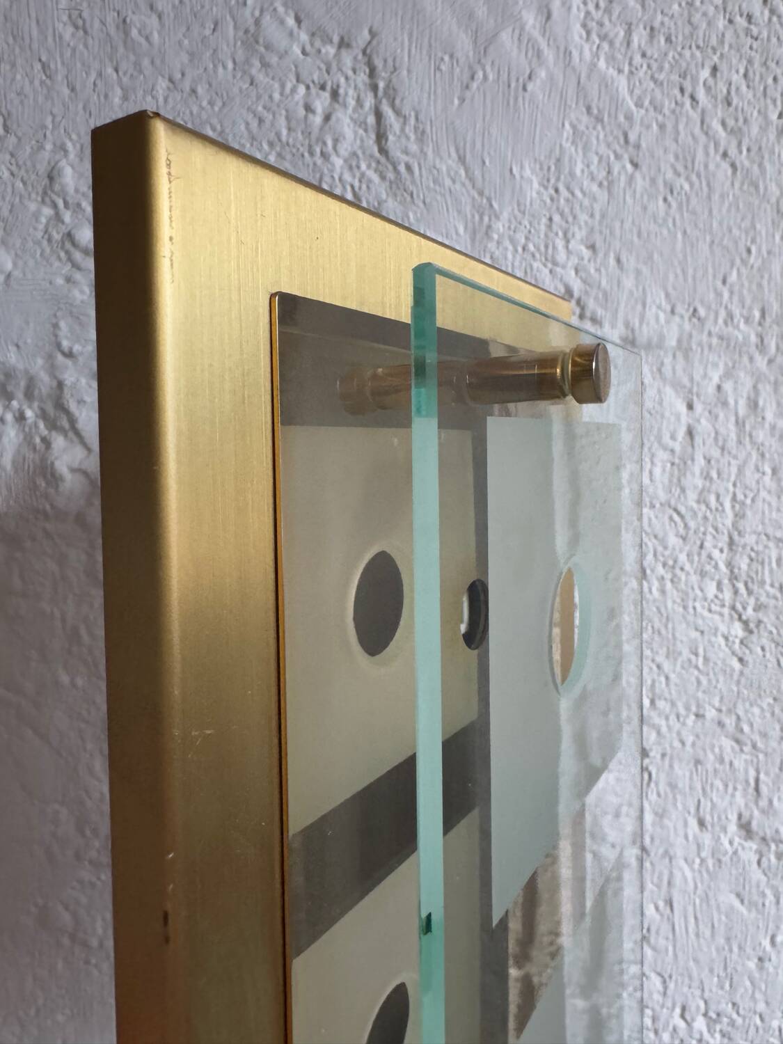 Applique laiton verre Grossmann années 80