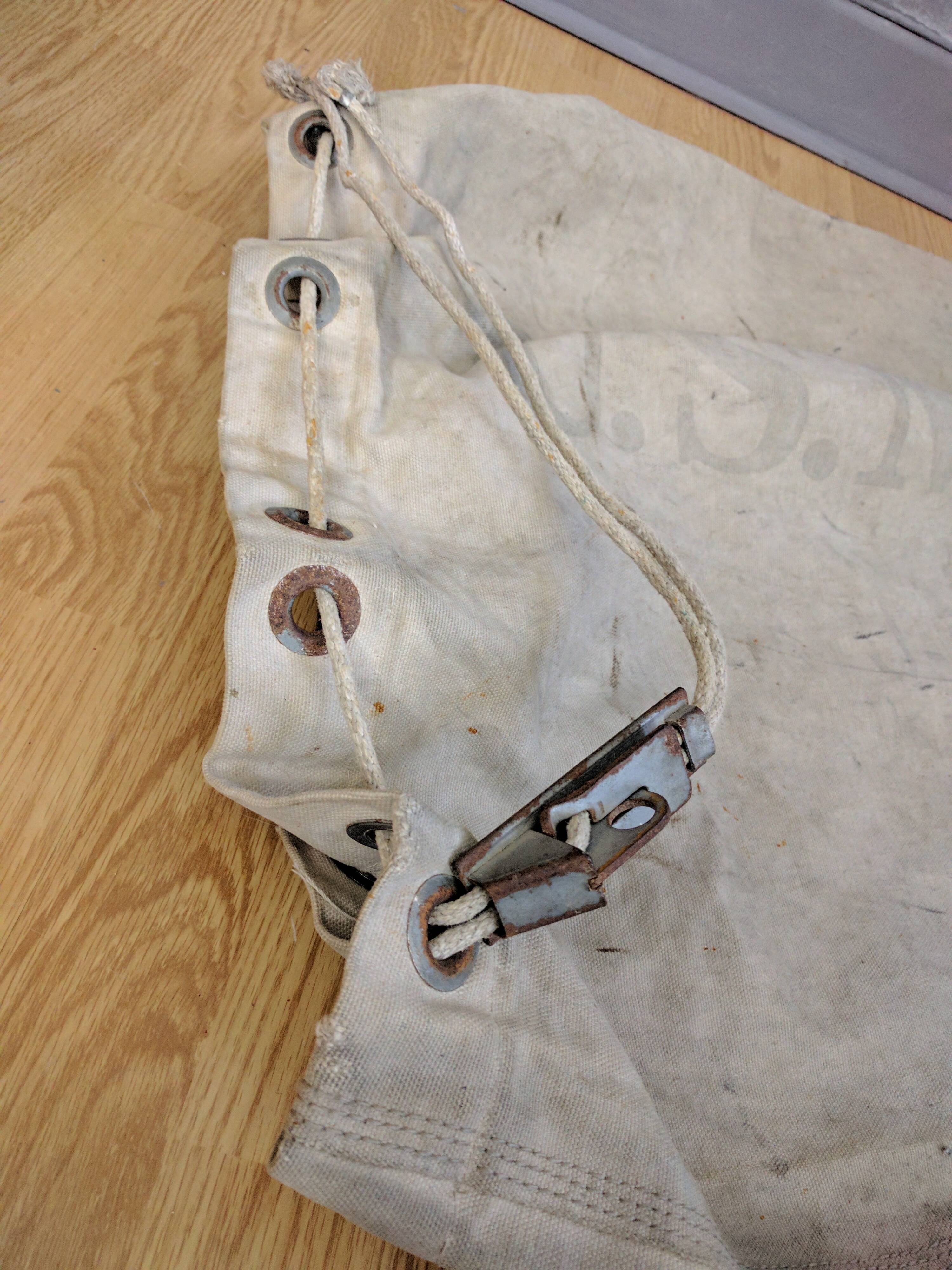 Ancien Sac Postal Allemand Deutsche Bundespost - Toile De Jute - 77x41cm - Vintage
