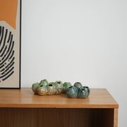 Ceramic vase – flower frog, Danish design, 1960s, made in Denmark