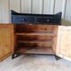 Low wooden entrance furniture