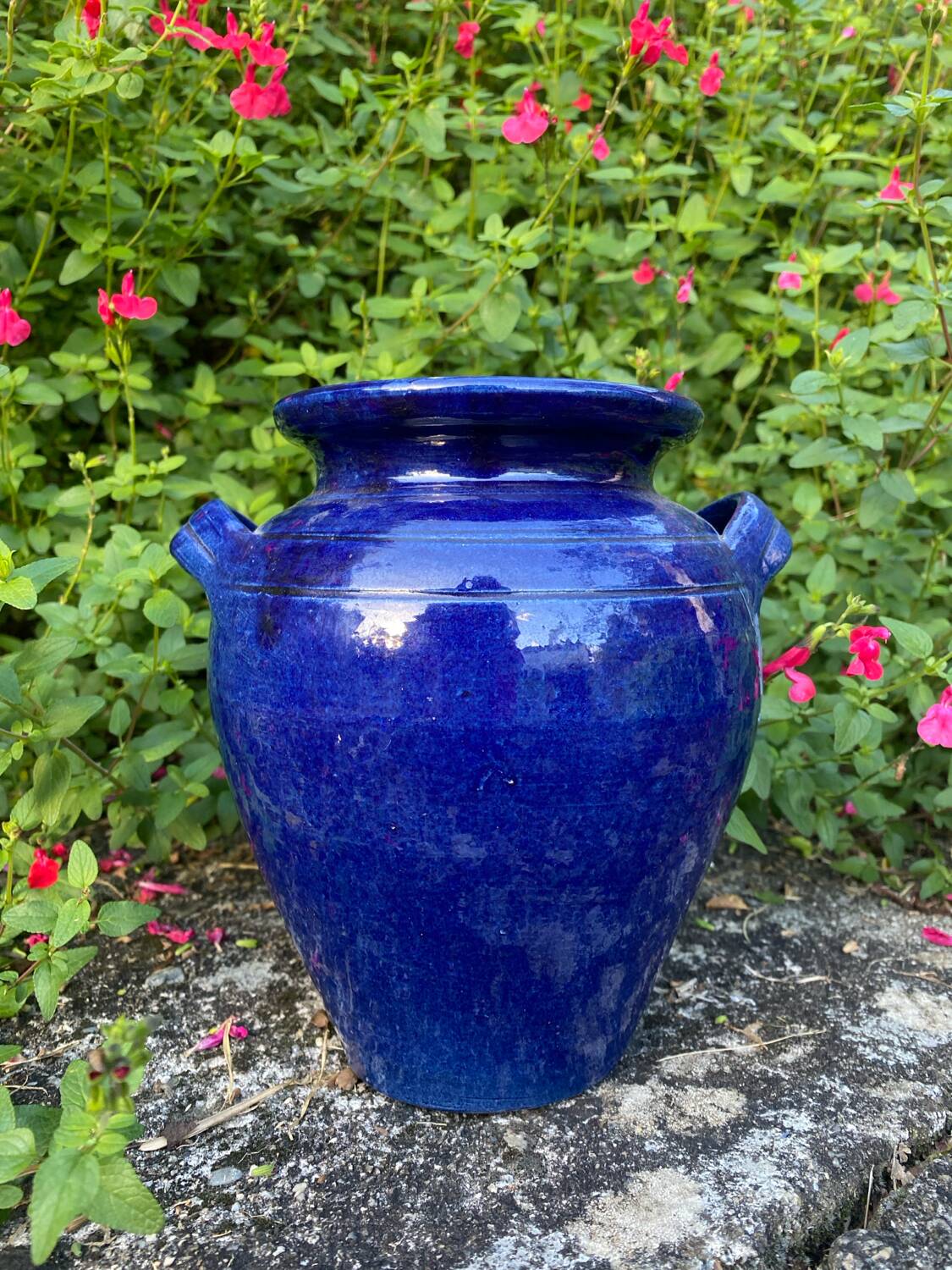 Glazed stoneware vase