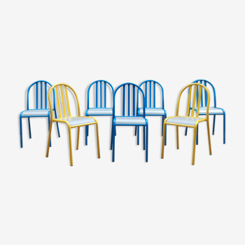 7 chaises d'ecole Mallet Stevens