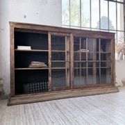 XXL industrial sideboard with glass doors