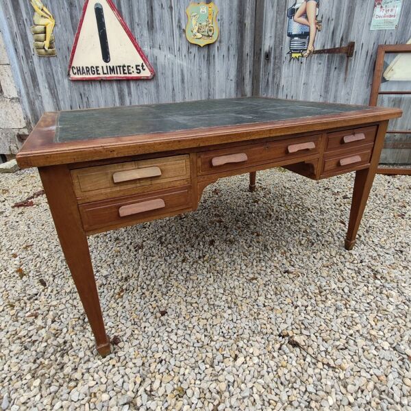 Bureau vintage double face en acajou