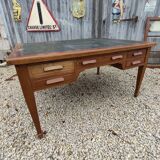 Vintage double-sided mahogany desk