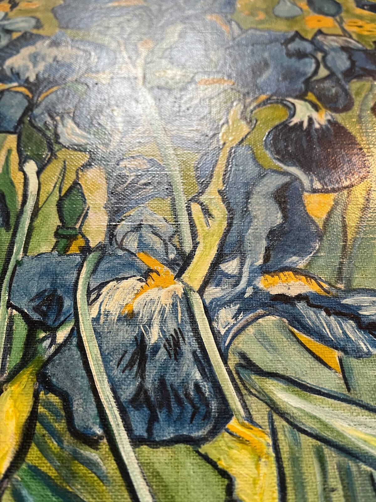 HST painting Copyist work V. Van Gogh "Irises" ukiyo-e
