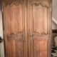 Antique solid oak wardrobe – Louis XV style, authentic patina